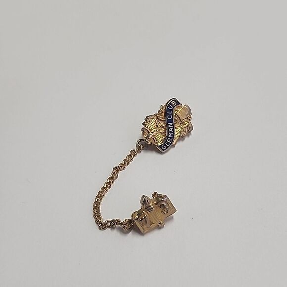 Vintage German Club Double Lapel Pin Brooch 1973 - Picture 1 of 2